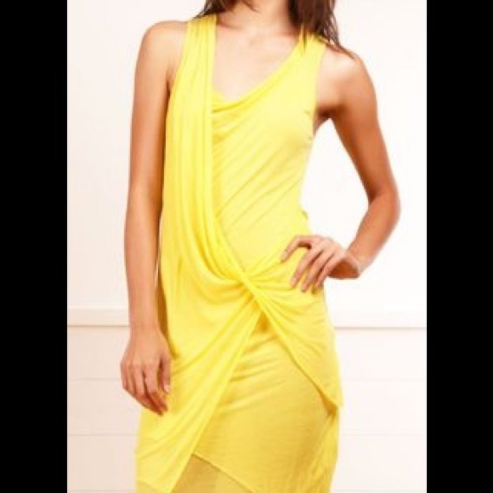Helmet Lang yellow dress brand new with tags